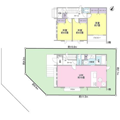 Floor plan. Sumitomo Realty & Construction. The first floor living room ・ Dining solid flooring (floor heating Allowed