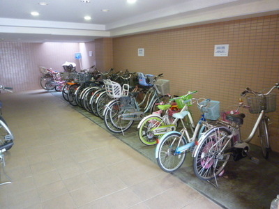 Other common areas. There are bicycle parking on site