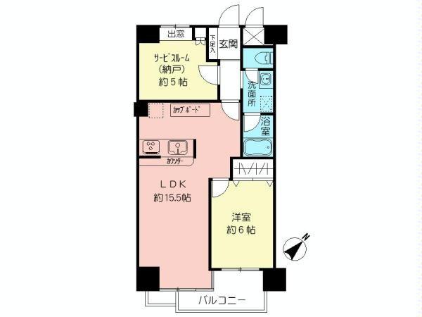 Floor plan. 1LDK+S, Price 24,800,000 yen, Occupied area 58.26 sq m , Balcony area 4.95 sq m of Mato