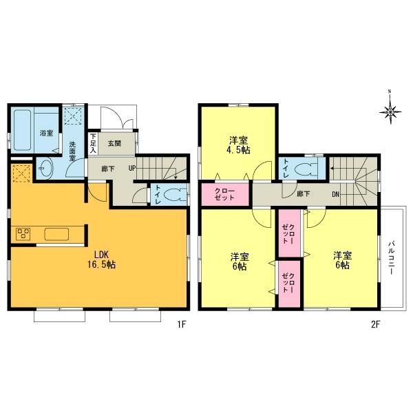 Floor plan. Counter Kitchen LDK16.5 Pledge All room two-sided lighting