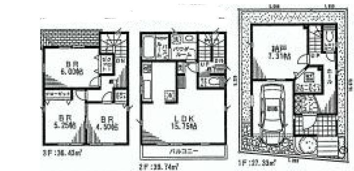 Floor plan. (4 Building), Price 49,800,000 yen, 3LDK+S, Land area 68.02 sq m , Building area 105.5 sq m