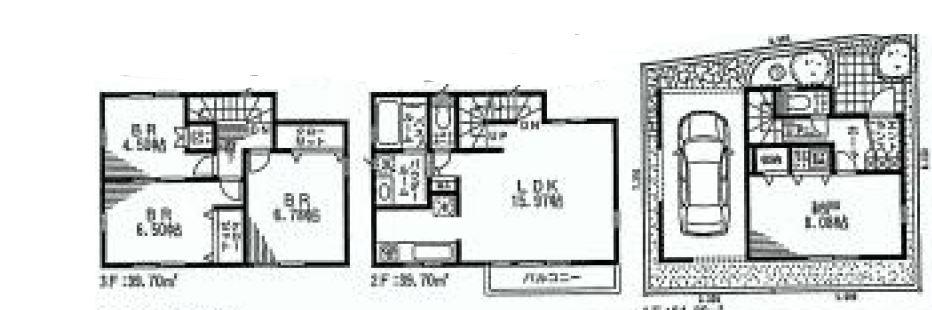 Floor plan. (8 Building), Price 45,800,000 yen, 3LDK+S, Land area 66.55 sq m , Building area 104.2 sq m