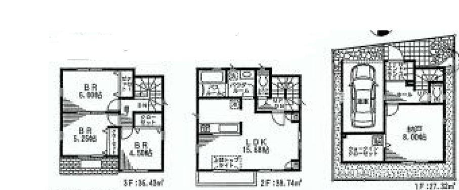 Floor plan. (9 Building), Price 45,800,000 yen, 3LDK+S, Land area 66.61 sq m , Building area 115.91 sq m