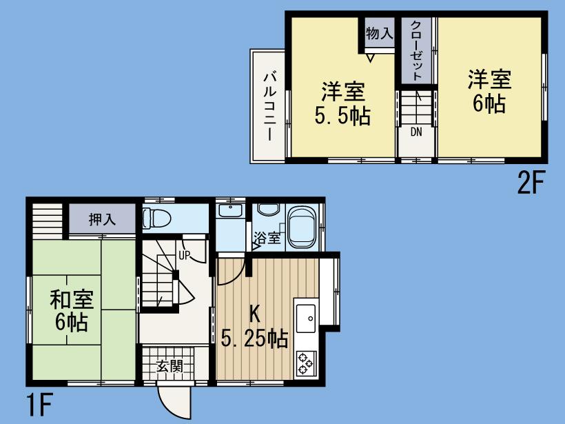Floor plan. 24,800,000 yen, 3K, Land area 101.46 sq m , Building area 56.3 sq m floor plan