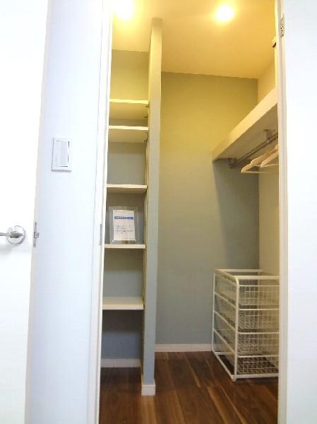 Receipt. The master bedroom walk-in closet