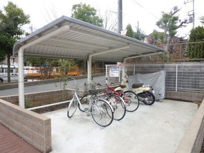 Other common areas. There are bicycle parking on site