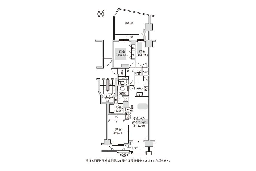 Floor plan. 3LDK, Price 32,800,000 yen, Occupied area 79.62 sq m , Balcony area 9.72 sq m