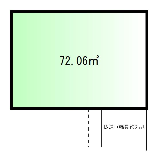 Compartment figure. Land price 21,800,000 yen, Land area 72.06 sq m