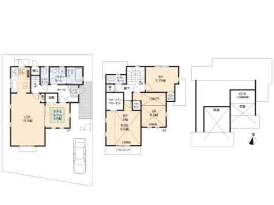 Floor plan. 78,800,000 yen, 3LDK, Land area 129.08 sq m , Building area 100.74 sq m floor plan