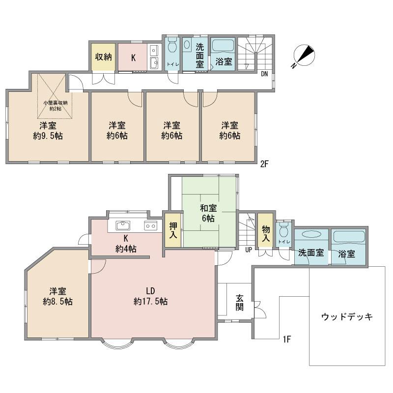 Floor plan. 43,800,000 yen, 6LDK, Land area 245.01 sq m , Building area 150.32 sq m floor plan