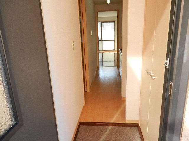 Living and room. The view from the front door