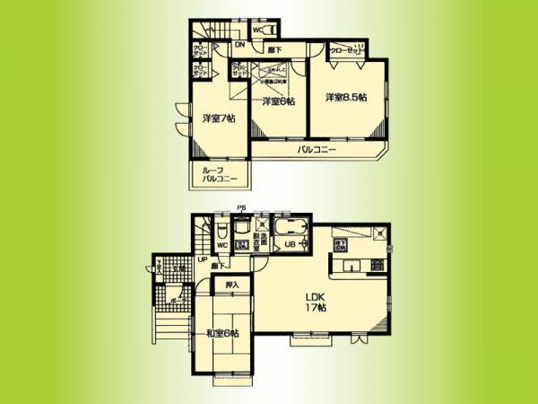 Floor plan. 37,800,000 yen, 4LDK, Land area 204.7 sq m , Building area 100.04 sq m