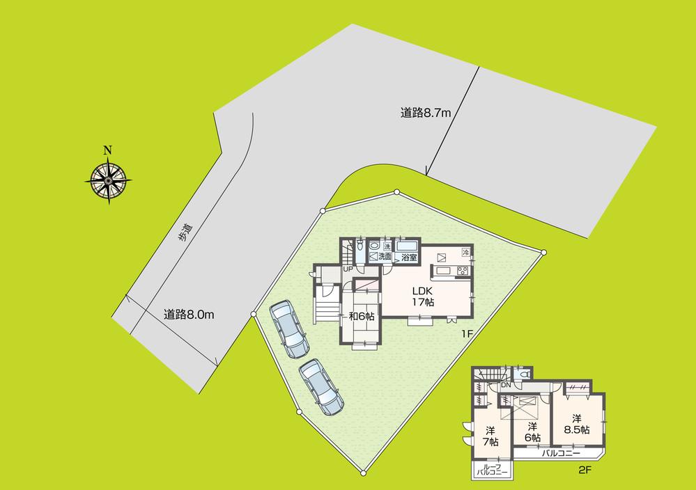 Floor plan. 37,800,000 yen, 4LDK, Land area 204.7 sq m , Building area 100.04 sq m Floor