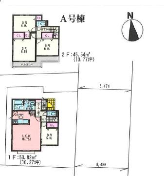 Compartment figure. 58,800,000 yen, 4LDK, Land area 136.07 sq m , Building area 99.36 sq m