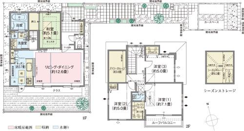Floor plan. Aobadai Tokyu Square South-1 700m to the main building