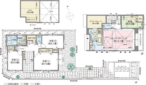 Floor plan. Aobadai Tokyu Square South-1 700m to the main building