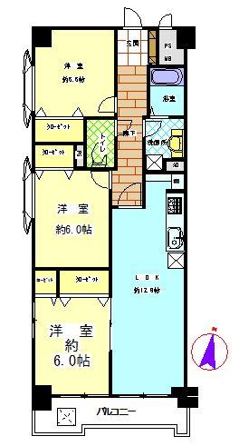 Floor plan. 3LDK, Price 24,800,000 yen, Occupied area 71.63 sq m , Balcony area 6.31 sq m