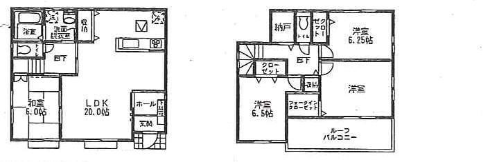 Floor plan. (3), Price 61,800,000 yen, 4LDK, Land area 142.97 sq m , Building area 113.64 sq m