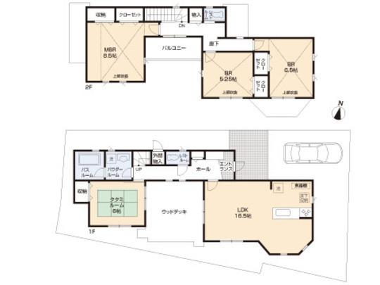 Floor plan. 77,800,000 yen, 3LDK, Land area 143.89 sq m , Building area 108.63 sq m floor plan
