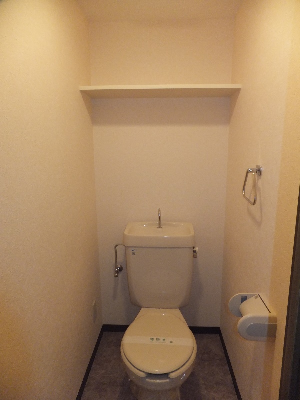 Toilet. Also housed there to the toilet top