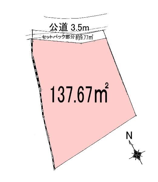 Compartment figure. Land price 30 million yen, Yang hit because there are no buildings on the land area 137.67 sq m south ・ Sense of openness is both good. Onda Station 11 minutes ・ Until Tana Station 13 minutes good location! There are building reference plan!