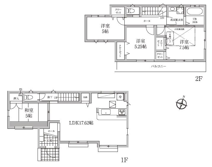 Floor plan. (4 Building), Price 49,800,000 yen, 4LDK, Land area 102 sq m , Building area 95.63 sq m