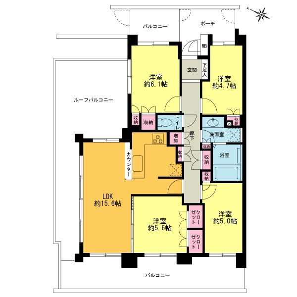 Floor plan. 4LDK, Price 43,800,000 yen, Occupied area 81.09 sq m , Balcony area 18.23 sq m 4LDK! Also it is changed to 3LDK