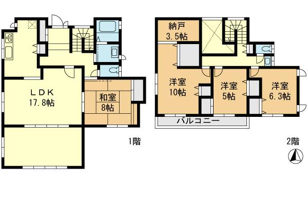 Floor plan. 65,900,000 yen, 4LDK + S (storeroom), Land area 209.74 sq m , Is a floor plan of the building area 152.61 sq m 4SLDK. 