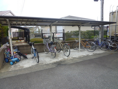 Other common areas. There are bicycle parking on site