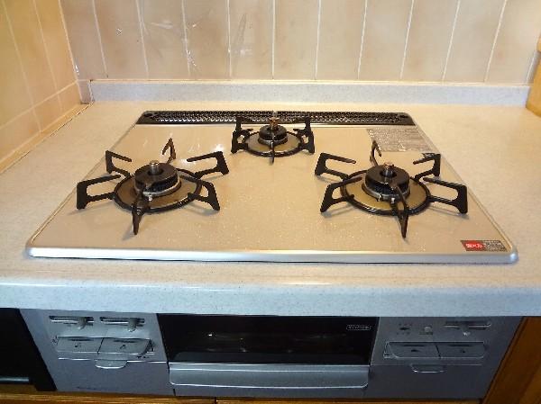 Kitchen. Cleaning is easier is the "enamel-top stove.".