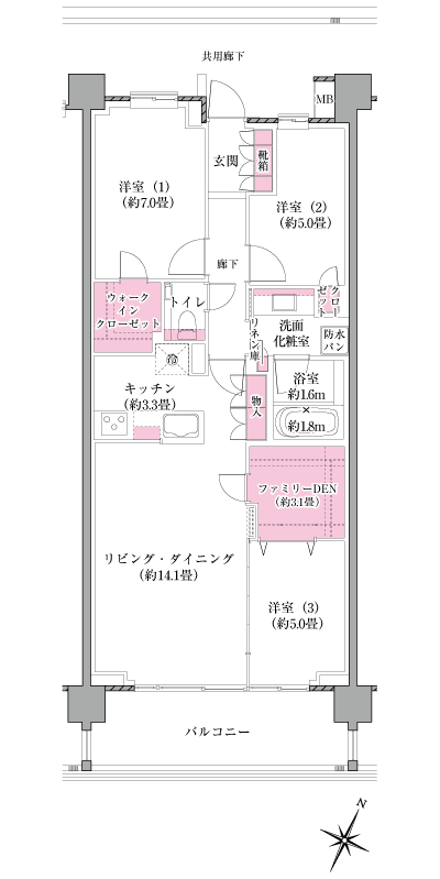 Floor: 3LDK + FD + WIC, the occupied area: 80.64 sq m, Price: TBD