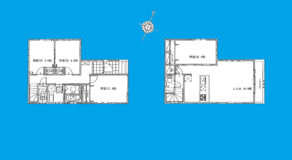 Floor plan. 39,800,000 yen, 4LDK, Land area 79.92 sq m , Building area 91.19 sq m