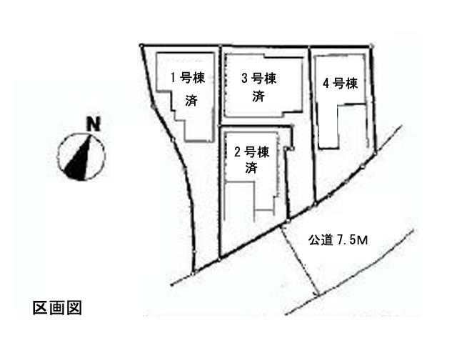 Compartment figure. 39,800,000 yen, 4LDK, Land area 70.11 sq m , Building area 110.42 sq m compartment view Front road width is 7.5M
