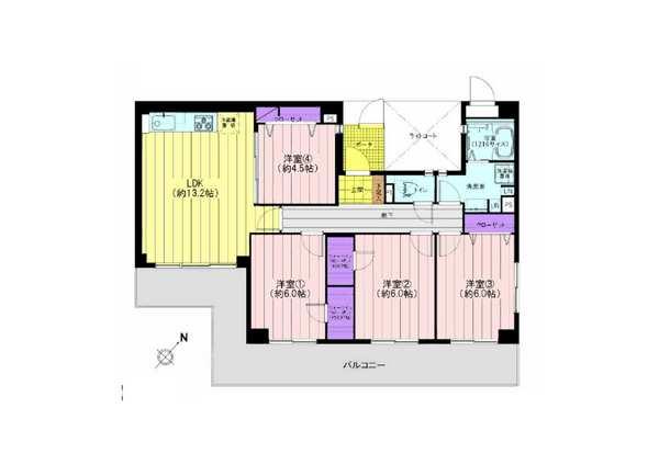 Floor plan. 4LDK, Price 31,900,000 yen, Occupied area 81.96 sq m , Balcony area 22.04 sq m