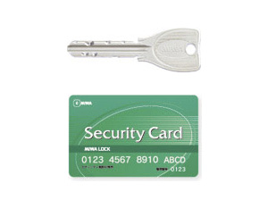 Security.  [Security authentication ID system] The replication of key, Two of the cross-check of the authentication ID number of the key number and the security card has adopted the required system. (Same specifications)