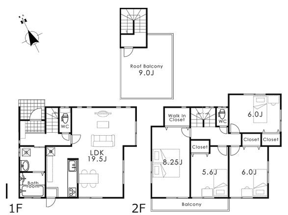 Floor plan. 52,800,000 yen, 4LDK, Land area 132.91 sq m , Building area 108.88 sq m