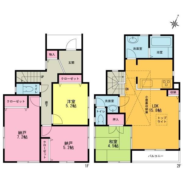 Floor plan. 46,800,000 yen, 3LDK+S, Land area 91.55 sq m , Building area 93.77 sq m