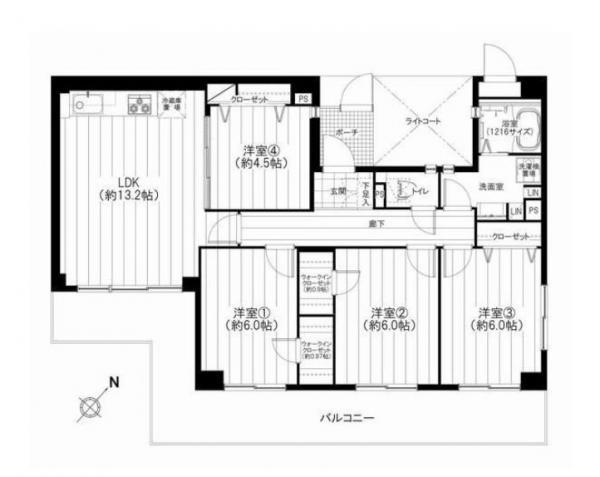 Floor plan. 4LDK, Price 31,900,000 yen, Occupied area 81.96 sq m , Balcony area 22.04 sq m