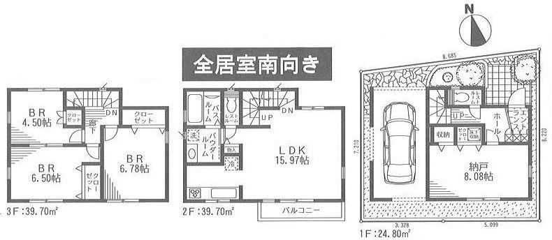 Floor plan. (8), Price 45,800,000 yen, 3LDK+S, Land area 66.55 sq m , Building area 104.2 sq m