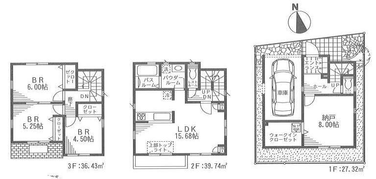 Floor plan. (9), Price 45,800,000 yen, 3LDK+S, Land area 66.55 sq m , Building area 104.2 sq m