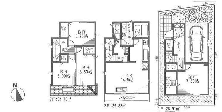 Floor plan. (11), Price 44,800,000 yen, 3LK, Land area 69.09 sq m , Building area 101.02 sq m