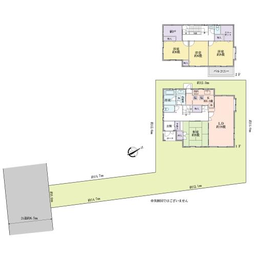 Floor plan. 69,800,000 yen, 4LDK + S (storeroom), Land area 227.44 sq m , Building area 130.54 sq m