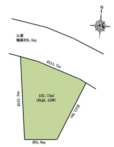Compartment figure. Land price 43,800,000 yen, Land area 132.73 sq m