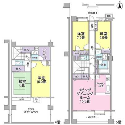 Floor plan. It is a maisonette!
