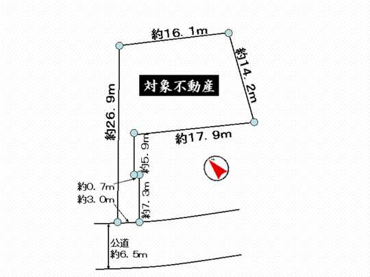 Compartment figure. It is a topographic map. There are also about 76 square meters only in the residential land the top.
