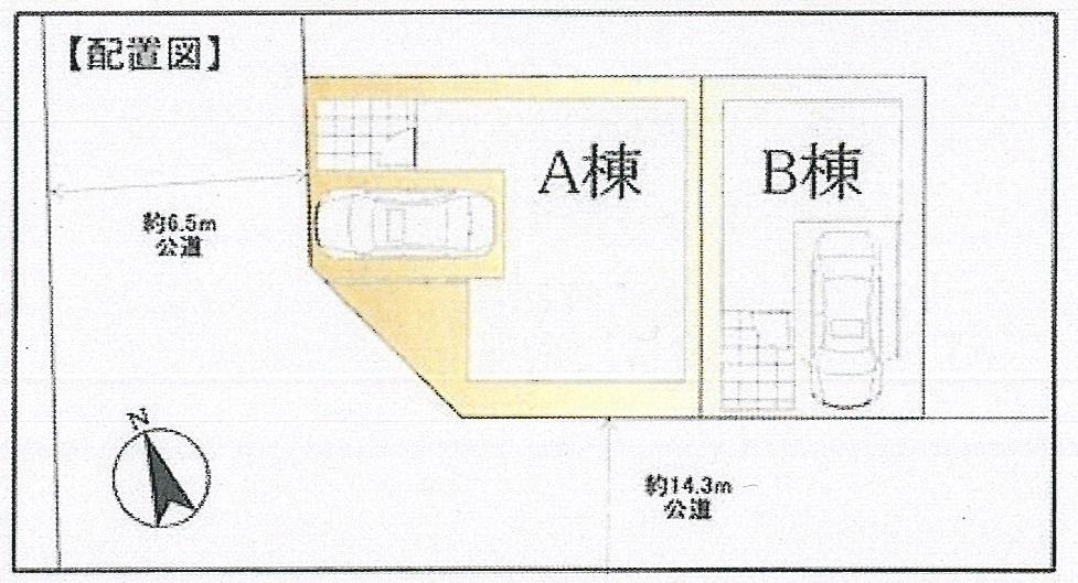 Compartment figure. 37,800,000 yen, 4LDK, Land area 80.77 sq m , Attached to the building area 107.06 sq m southwest corner lot, Sunny