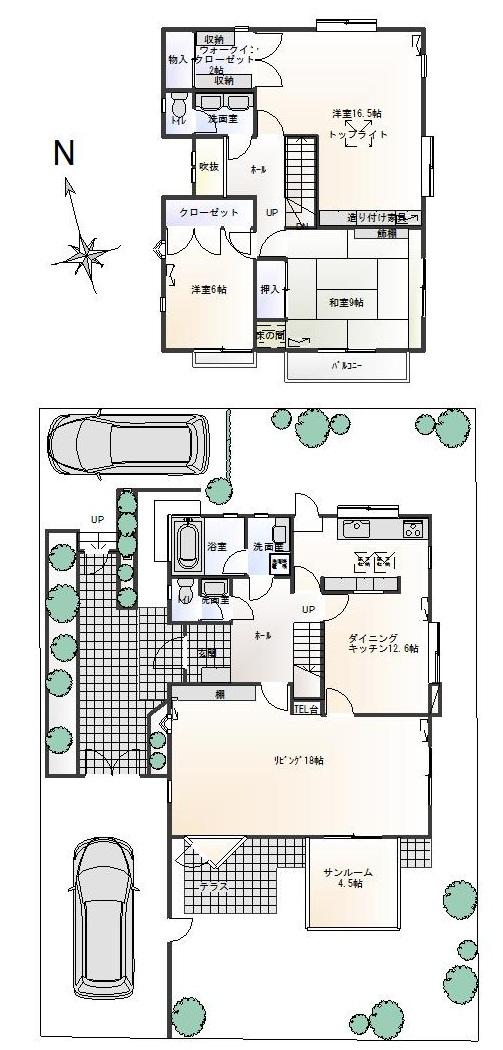 Floor plan. 59,500,000 yen, 3LDK + S (storeroom), Land area 243.88 sq m , Building area 144.3 sq m