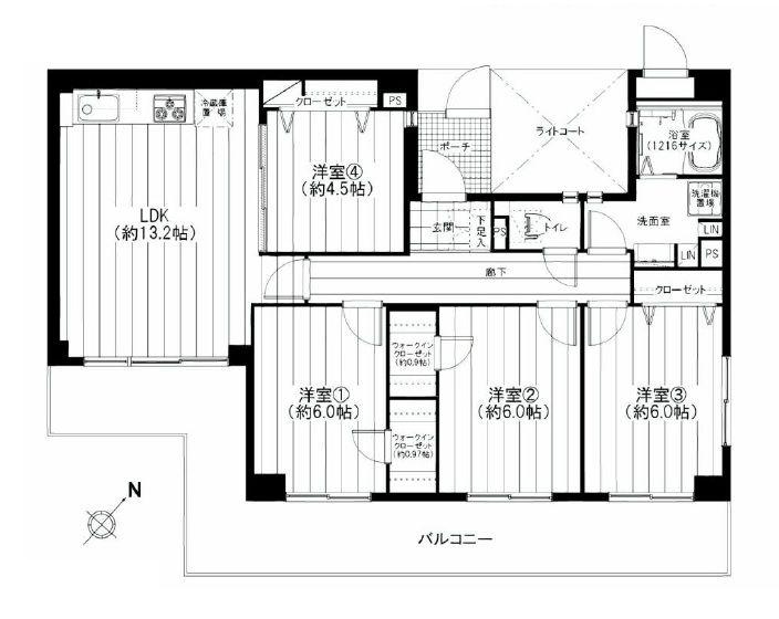 Floor plan. 4LDK, Price 31,900,000 yen, Occupied area 81.96 sq m , Balcony area 22.04 sq m