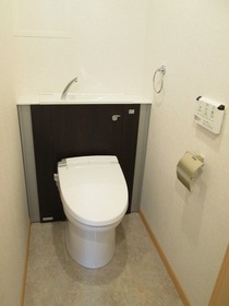 Toilet. Washlet offers installation