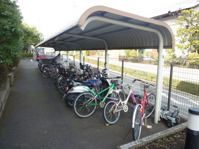 Other common areas. There are bicycle parking on site